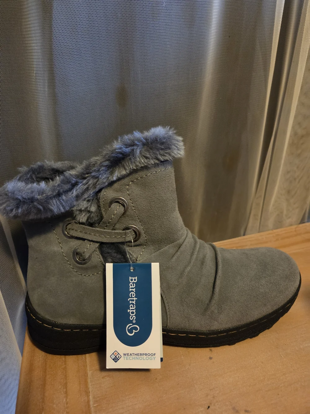 BareTraps gray ankle